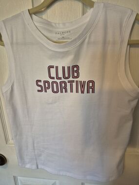 Talbots White "Club Sportiva" Sleeveless Womens Top